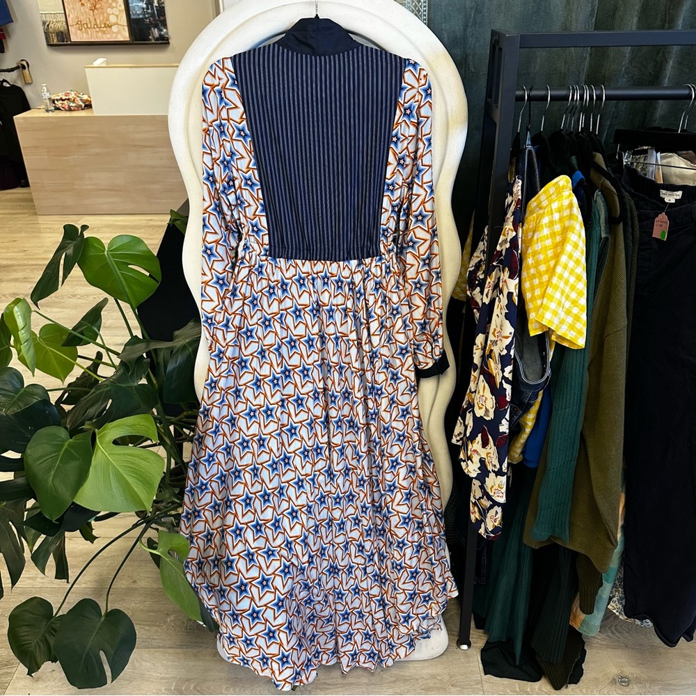 Sister Jane Navy and Orange Long Sleeve Dress - Picture 4 of 11